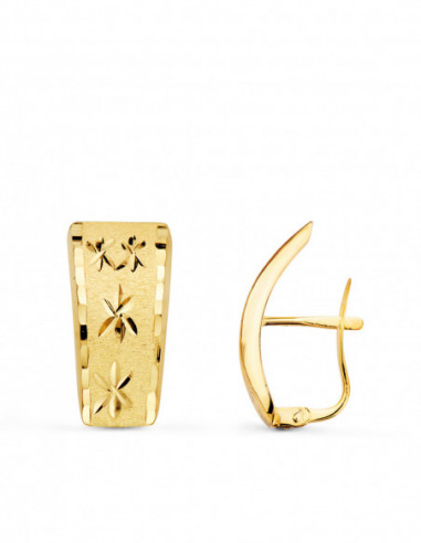 18K PENDIENTES ORO AMARILLO TALLADOS...