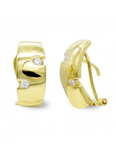 18K PENDIENTES ORO AMARILLO CON...