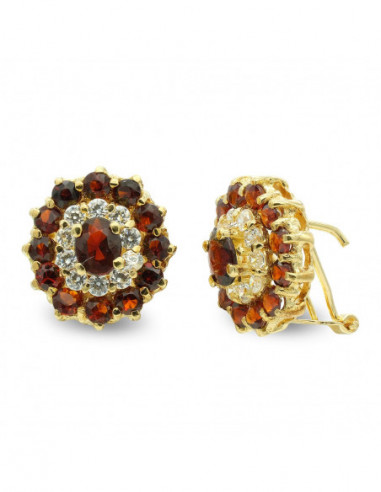 18K PENDIENTES ORO AMARILLO OVAL CON...