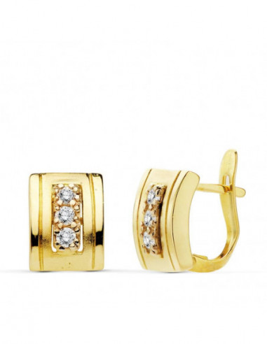 18K PENDIENTES ORO AMARILLO CON...