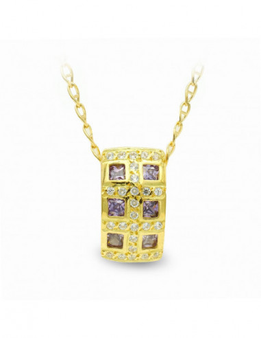 18K GARGANTILLA ORO AMARILLO CUADRA...