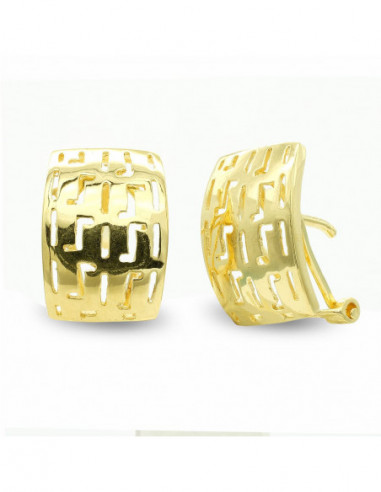 18K PENDIENTES ORO AMARILLO CALADO