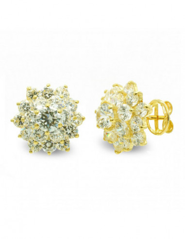 18K PENDIENTES ORO AMARILLO GARRAS...