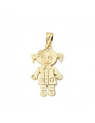 18K COLGANTE ORO AMARILLO NIÑA 20X11 MM