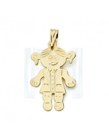 18K COLGANTE ORO AMARILLO NIÑA 20X11 MM