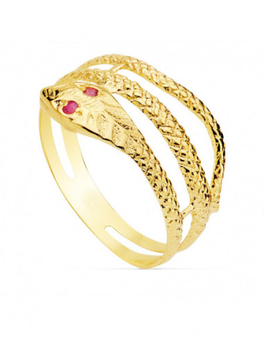 18K SORTIJA ORO AMARILLO SERPIENTE...