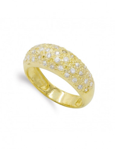 18K SORTIJA ORO AMARILLO Y CIRCONITAS