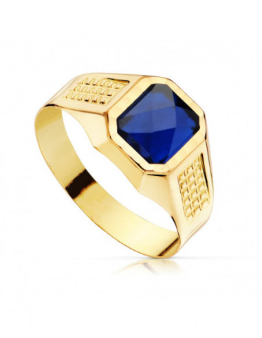 18K SELLO ORO AMARILLO CADETE HUECO...