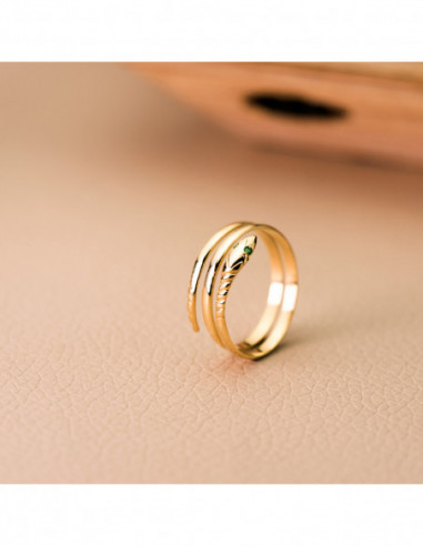 18K SORTIJA ORO AMARILLO SERPIENTE 2...