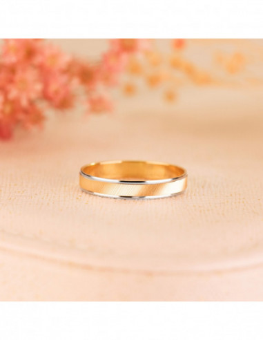 9K ALIANZA ORO BICOLOR ESTRIAS Y...