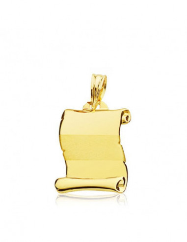 9K PERGAMINO ORO AMARILLO 20X14 MM