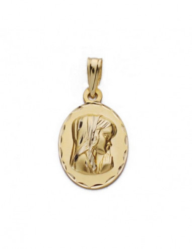 9K MEDALLA VIRGEN NIÑA19X12 MM