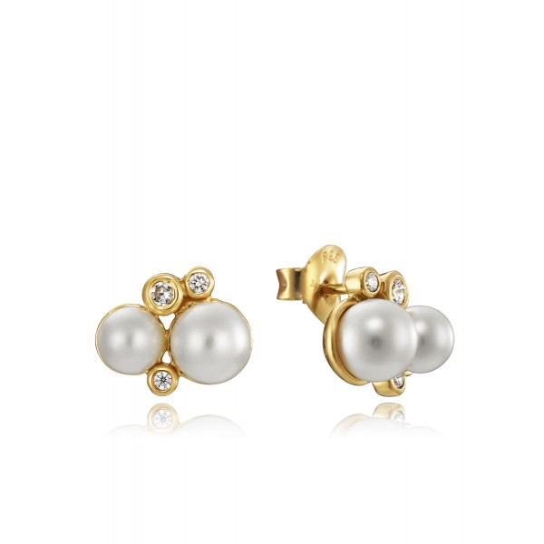 Pendientes Plata Dorada