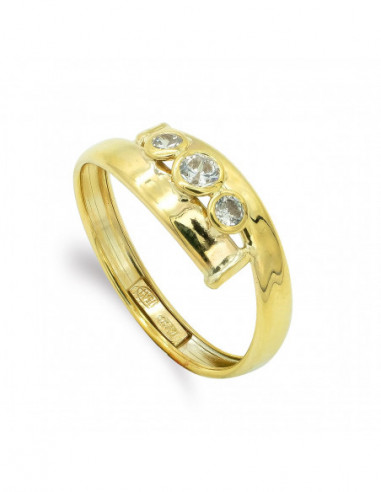 9K SORTIJA ORO AMARILLO DOS CUERPOS...