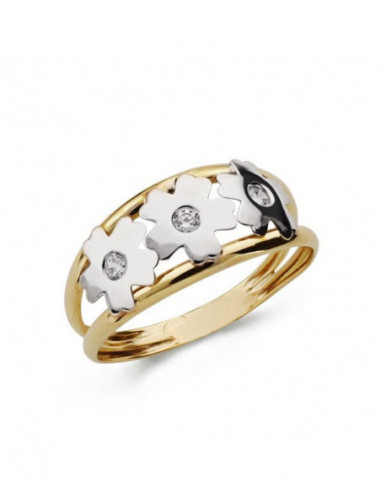 9K SORTIJA BICOLOR FLORES