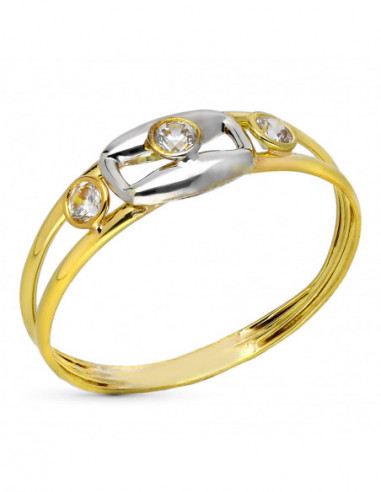 9K SORTIJA 2 HILOS BICOLOR 3 CIRCONITAS