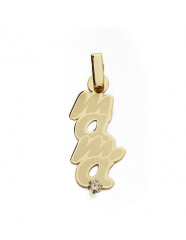 9K COLGANTE MADRE SILUETA 1C GARRA LASER
