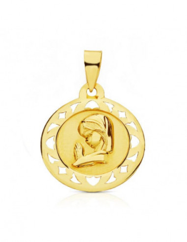 9K MEDALLA VIRGEN NIÑA 18 MM