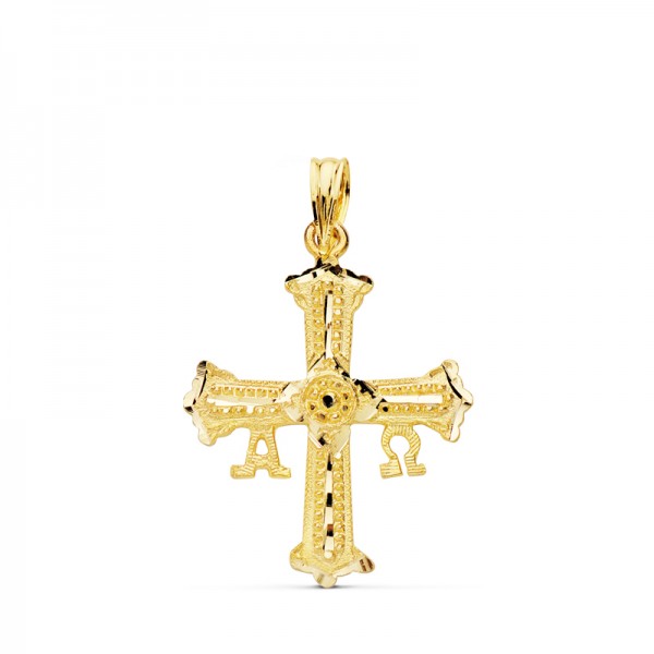 18K CRUZ DE COVADONGA PEQUEÑA 24X19 MM