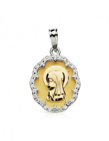 9K MEDALLA VIRGEN NIÑA CIRCONITAS 9K...