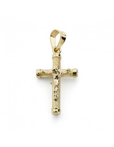 9K CRUZ ORO AMARILLO CRISTO 19X11 MM