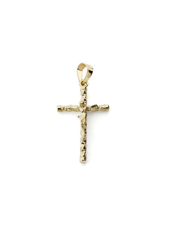 9K CRUZ ORO AMARILLO CRISTO 24X13 MM
