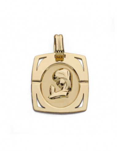 9K MEDALLA VIRGEN NIÑA 20X17 MM