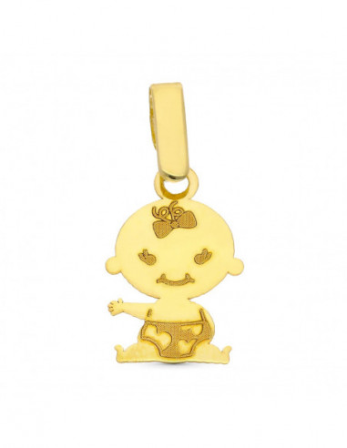 9K COLGANTE ORO AMARILLO NIÑO O NIÑA...