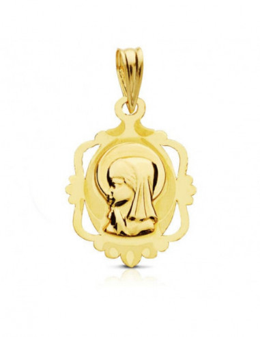 9K MEDALLA VIRGEN NIÑA 20X14 MM