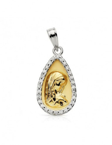 9K MEDALLA VIRGEN NIÑA 20X11 MM