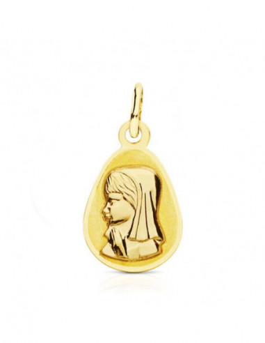 9K MEDALLA VIRGEN NIÑA GOTA 9K 17X10 MM