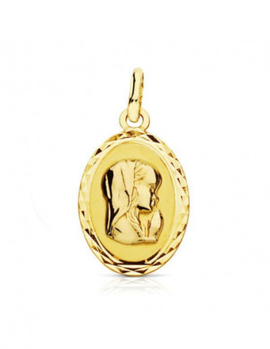 9K MEDALLA VIRGEN NIÑA 19X12 MM