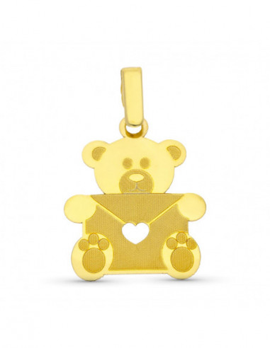 9K COLGANTE ORO AMARILLO ENAMORADOS...