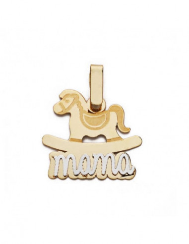 9K COLGANTE ORO AMARILLO MADRE. 17X16 MM