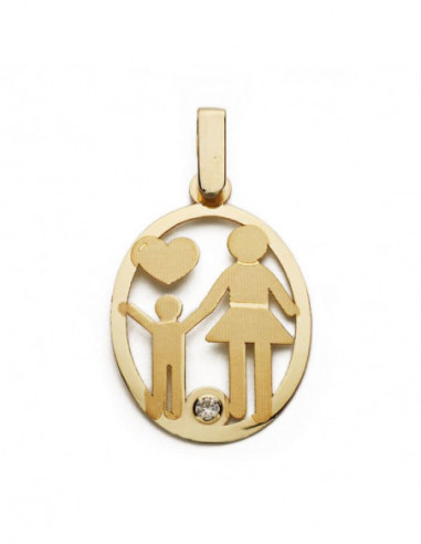 9K COLGANTE ORO AMARILLO MADRE. 23X16 MM