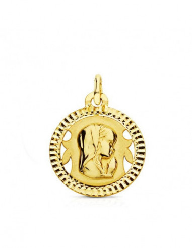 9K MEDALLA VIRGEN NIÑA LIGERA 16 MM