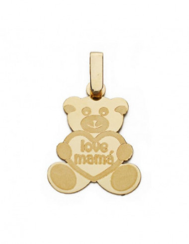 9K COLGANTE ORO AMARILLO MAMA OSO ....