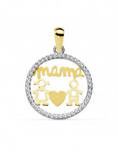 9K COLGANTE BICOLOR MAMA... 2