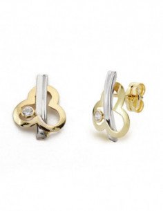 9K PENDIENTES BICOLOR... 2