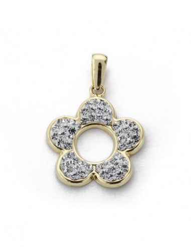 9K COLGANTE ORO AMARILLO FLOR...