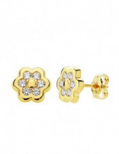 9K PENDIENTES FLOR 7X7 MM 2