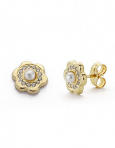 9K PENDIENTES FLOR Y PERLA... 2