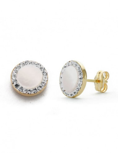 9K PENDIENTES ORO AMARILLO NACAR...