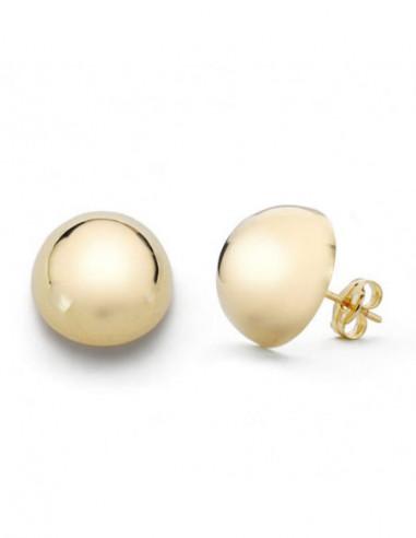 9K PENDIENTES MEDIA BOLA LISA 12 MM...