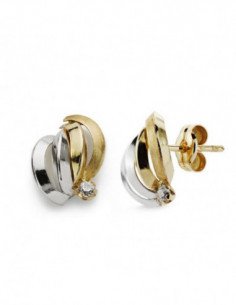 9K PENDIENTES ORO BICOLOR... 2