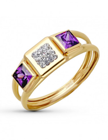 9K SORTIJA ORO AMARILLO CIRCONITAS Y...