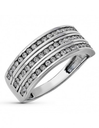 9K SORTIJA ORO BLANCO CIRCONITAS 8 MM