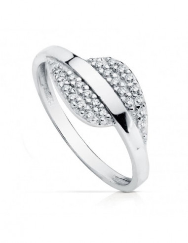 9K SORTIJA ORO BLANCO CIRCONITAS