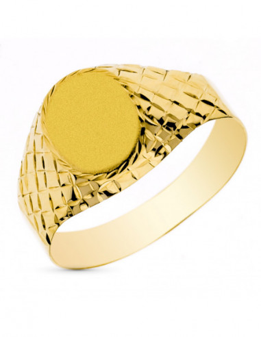 9K SELLO ORO AMARILLO CADETE TALLADO...