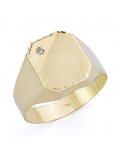 9K SELLO CABALLERO ORO AMARILLO HUECO...